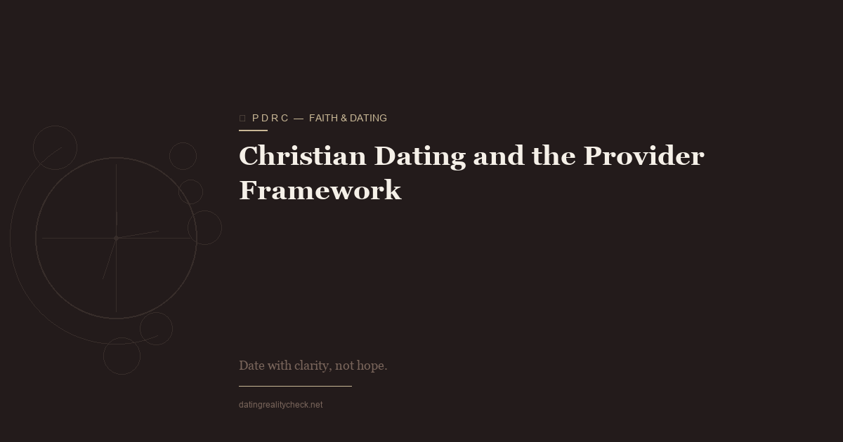 Christian Dating and the Provider Framework