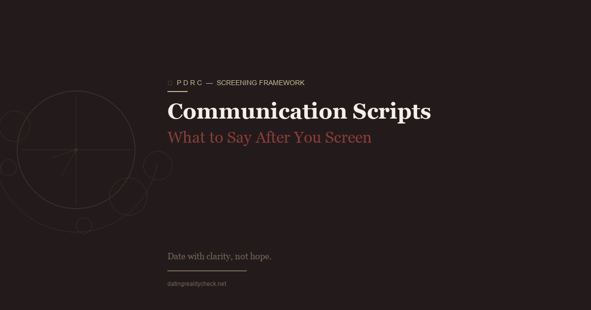 Communication Scripts — What to Say After Screening