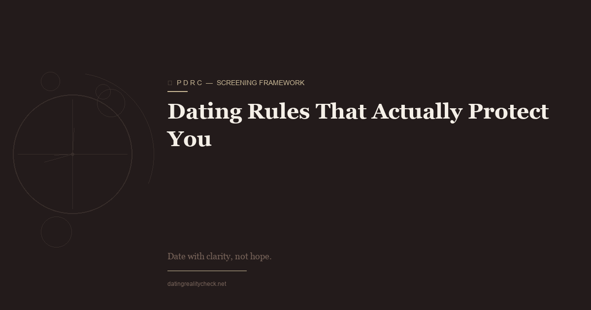 Dating Rules That Actually Protect You — Not Games, Boundaries
