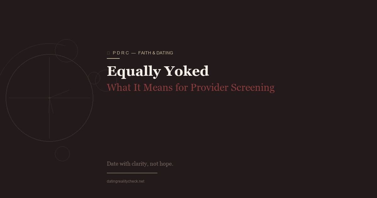 Equally Yoked — Provider Screening Application