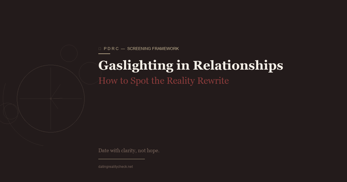 Gaslighting in Relationships — How to Spot the Reality Rewrite