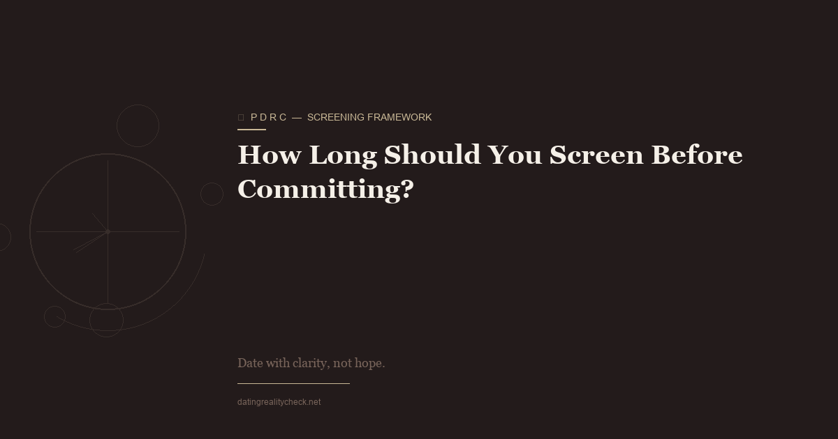 How Long to Screen Before Committing
