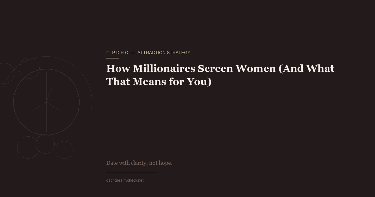 How Millionaires Screen Women