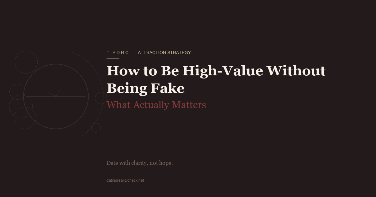 How to Be High-Value Without Being Fake — What Actually Matters