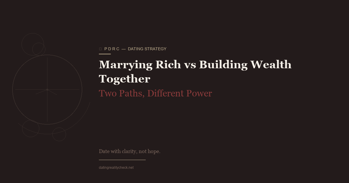 Marrying Rich vs Building Wealth Together