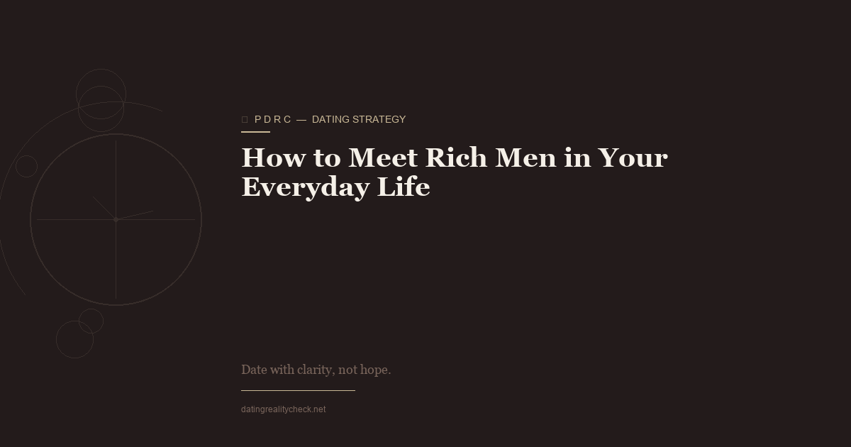 How to Meet Rich Men in Your Everyday Life — Beyond Apps and Nightlife
