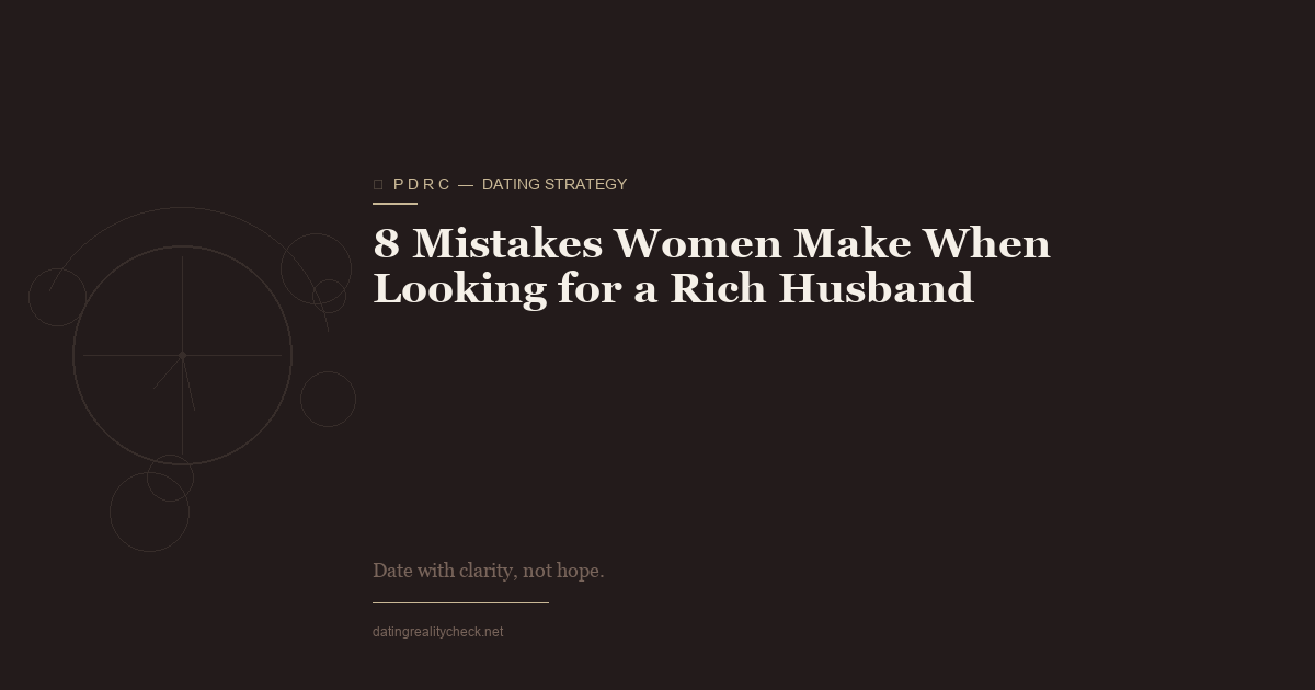 8 Mistakes Women Make When Looking for a Rich Husband — And How to Fix Each One