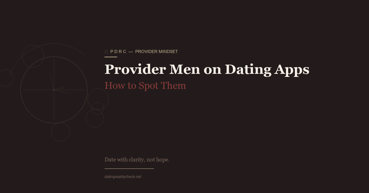 Provider Men on Dating Apps — How to Spot Them