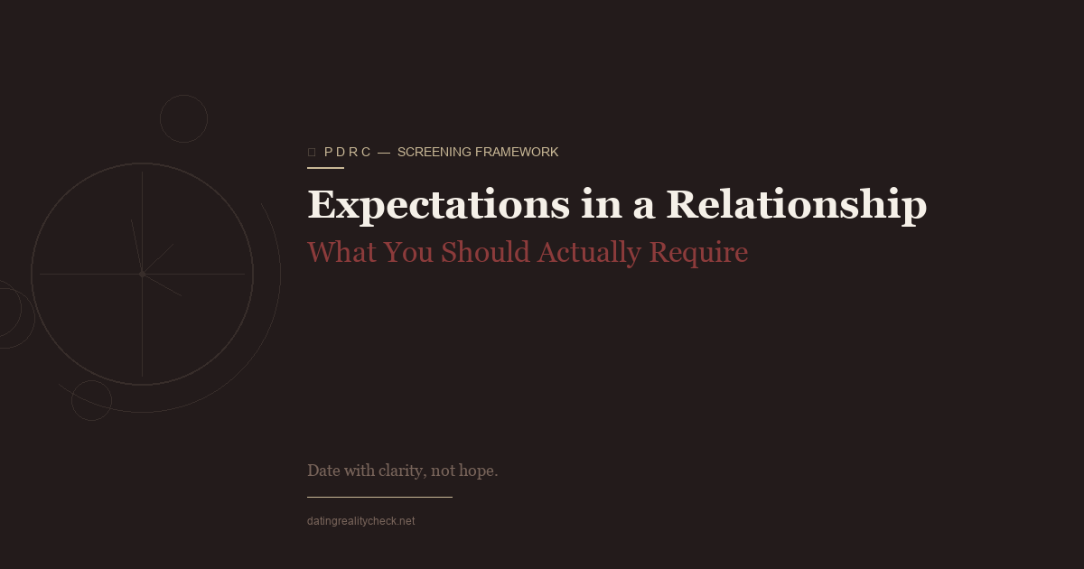 Relationship Expectations — What to Require vs. What to Prefer