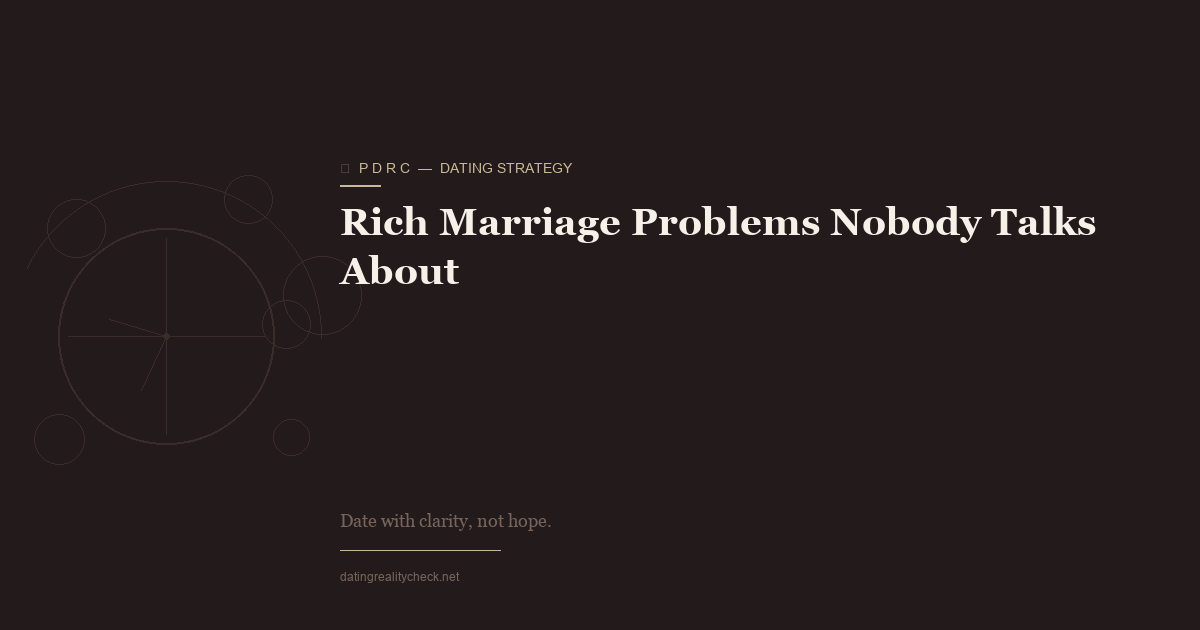 Rich Marriage Problems Nobody Talks About