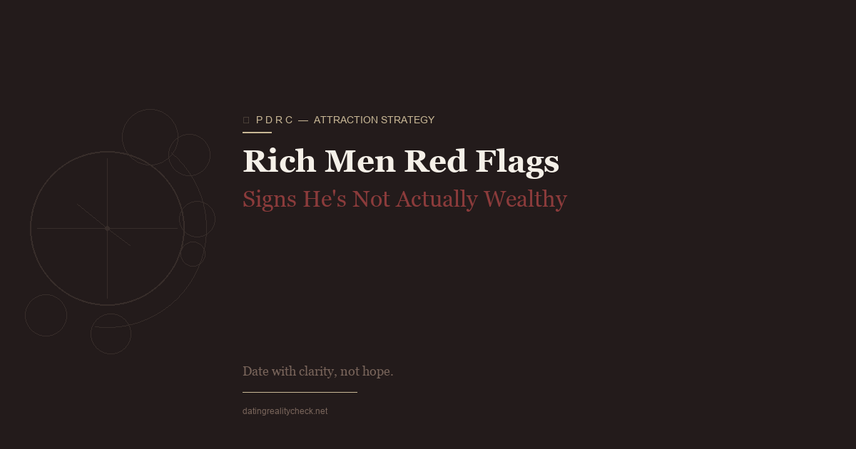 Rich Men Red Flags — Signs He's Not Actually Wealthy