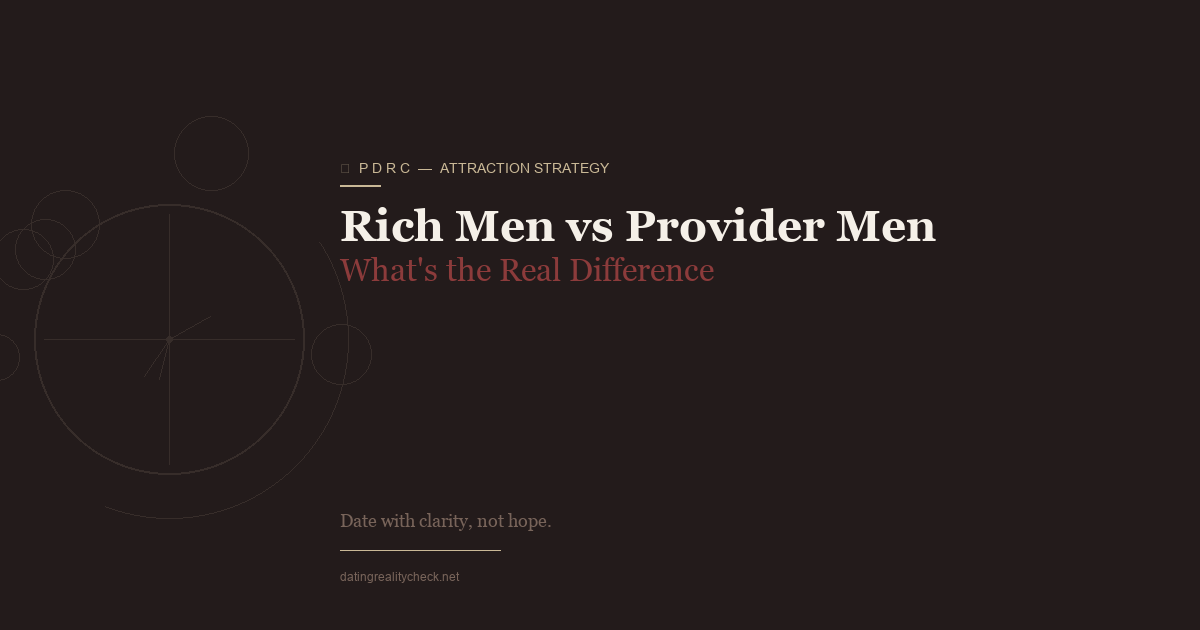 Rich Men vs Provider Men — What's the Real Difference