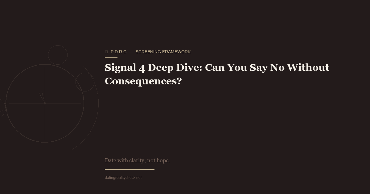 Signal 4: Can You Say No Without Consequences?