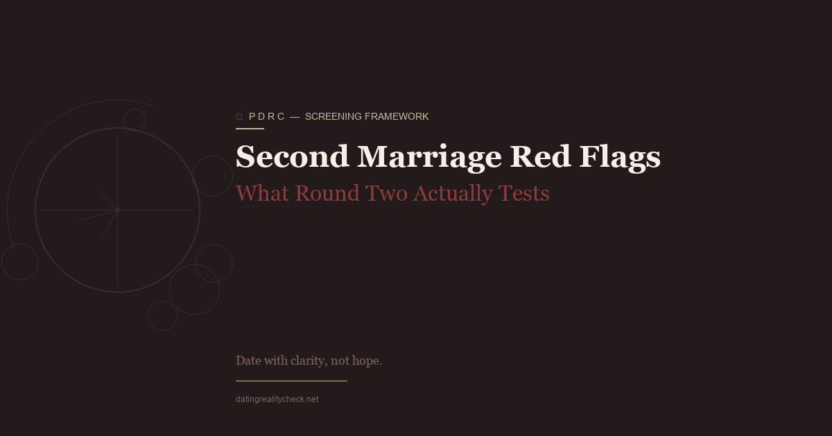 Second Marriage Red Flags — What Round Two Tests