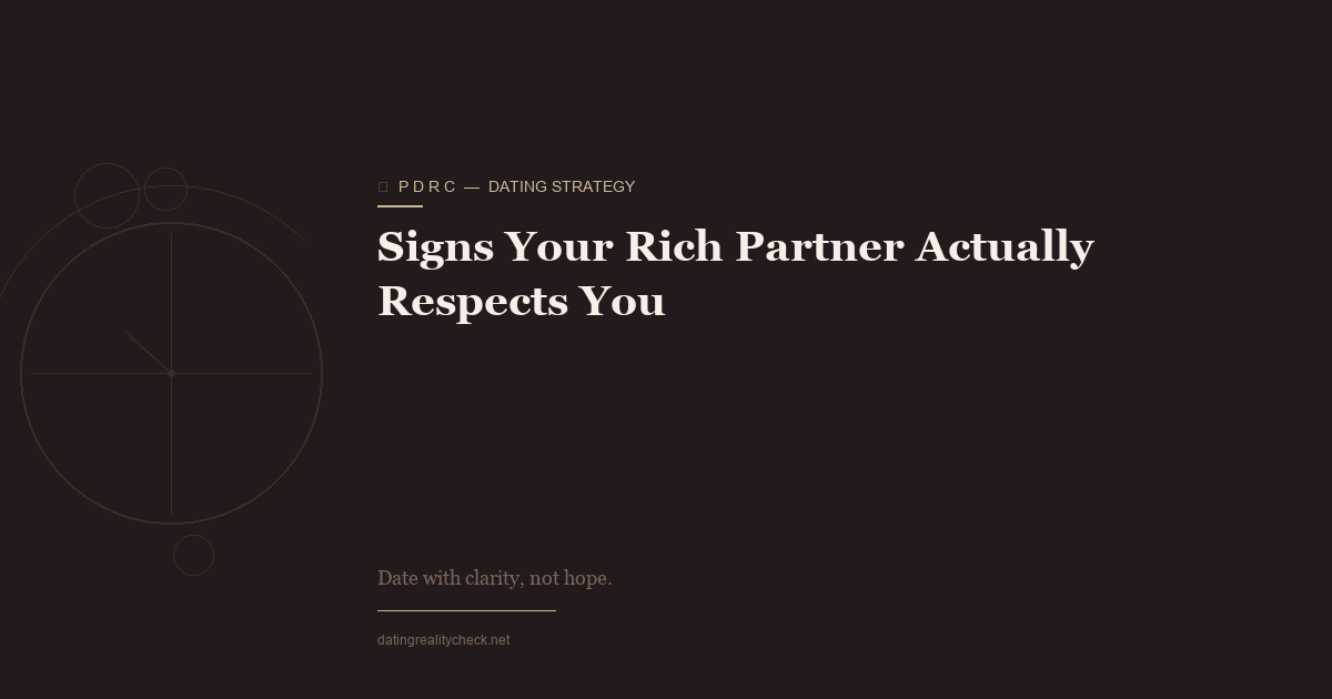 Signs Your Rich Partner Actually Respects You