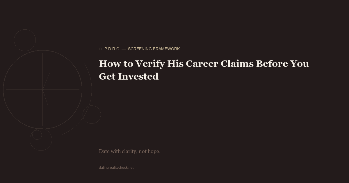 How to Verify a Man's Career Claims Online (Before Date 3)