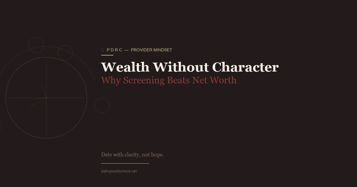 Wealth Without Character — Why Screening Beats Net Worth