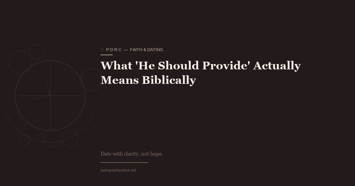What 'Provide' Actually Means Biblically