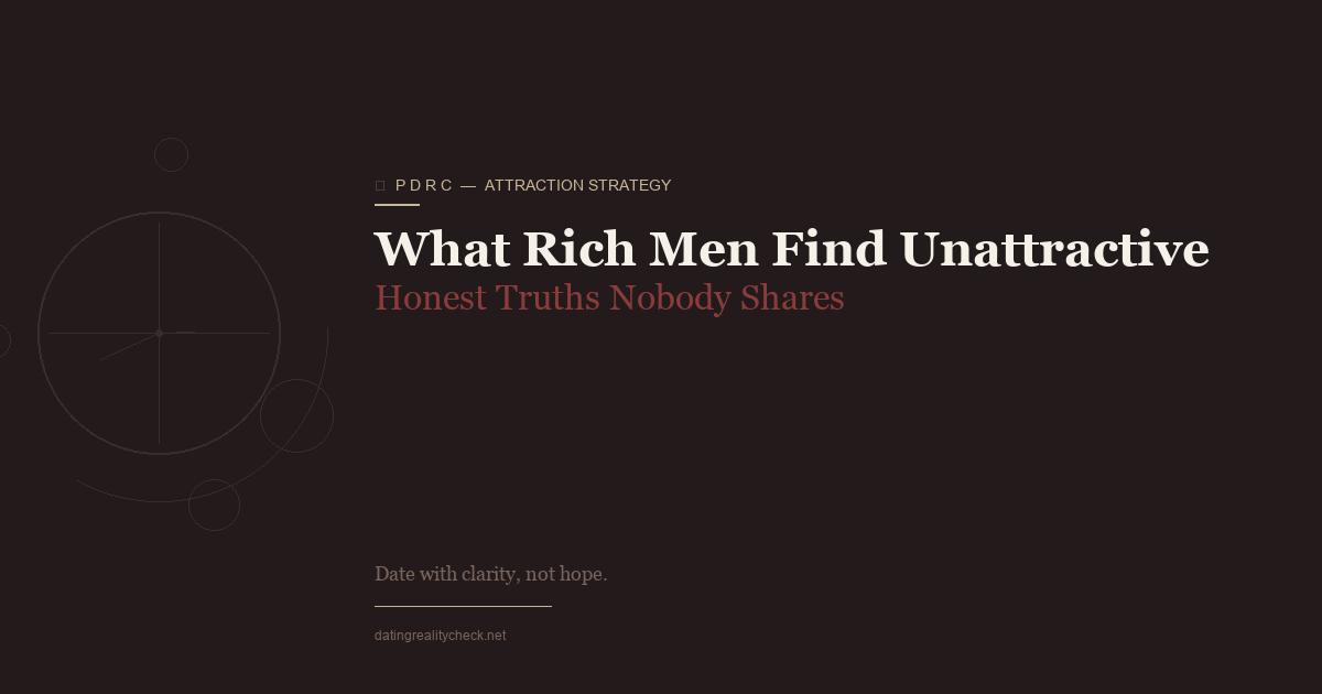 What Rich Men Find Unattractive — The Behavioral Patterns That Push Them Away