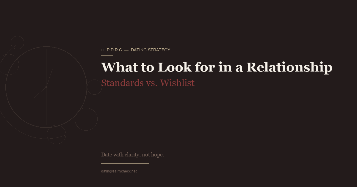 What to Look for in a Relationship — Standards vs. Wishlist