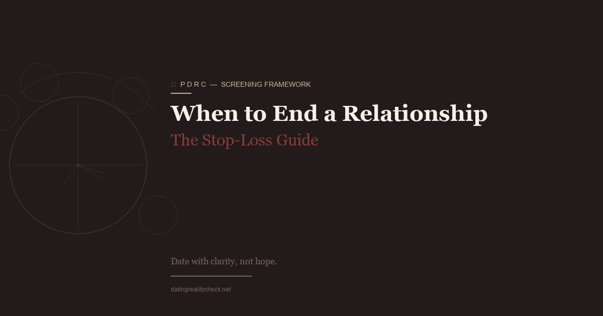 When to End a Relationship — The Stop-Loss Guide