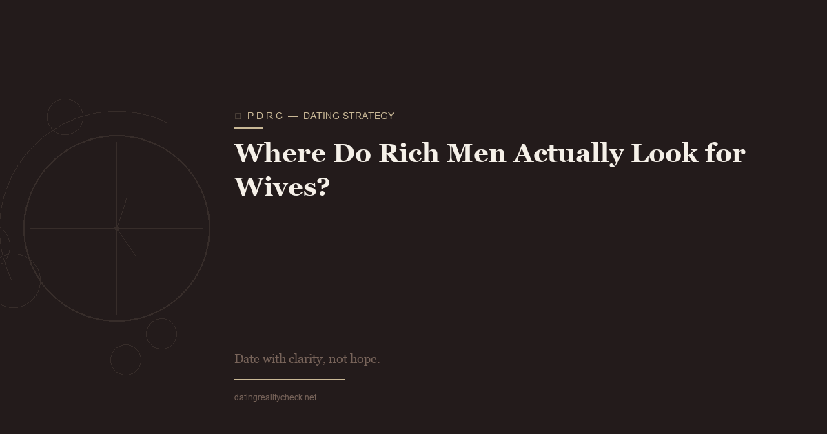 Where Do Rich Men Actually Look for Wives? — The Other Side of the Table