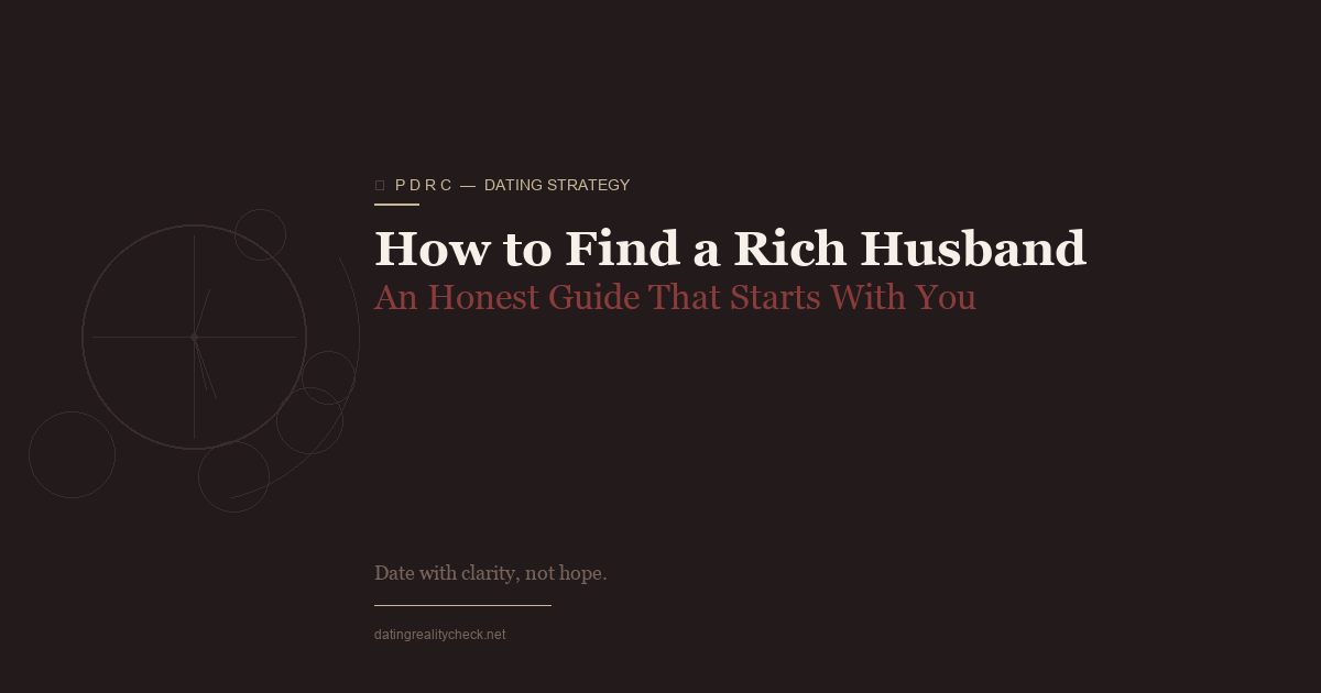 How to Find a Rich Husband — An Honest Guide That Starts With You