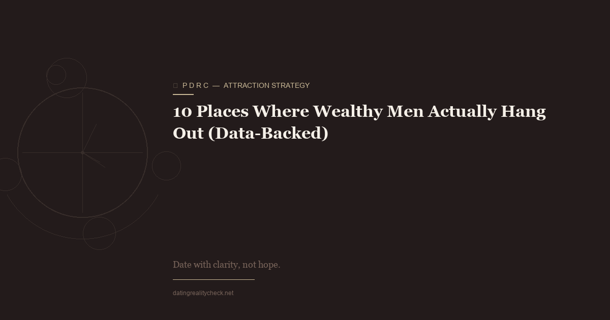 10 Places Where Wealthy Men Actually Hang Out — Backed by Data